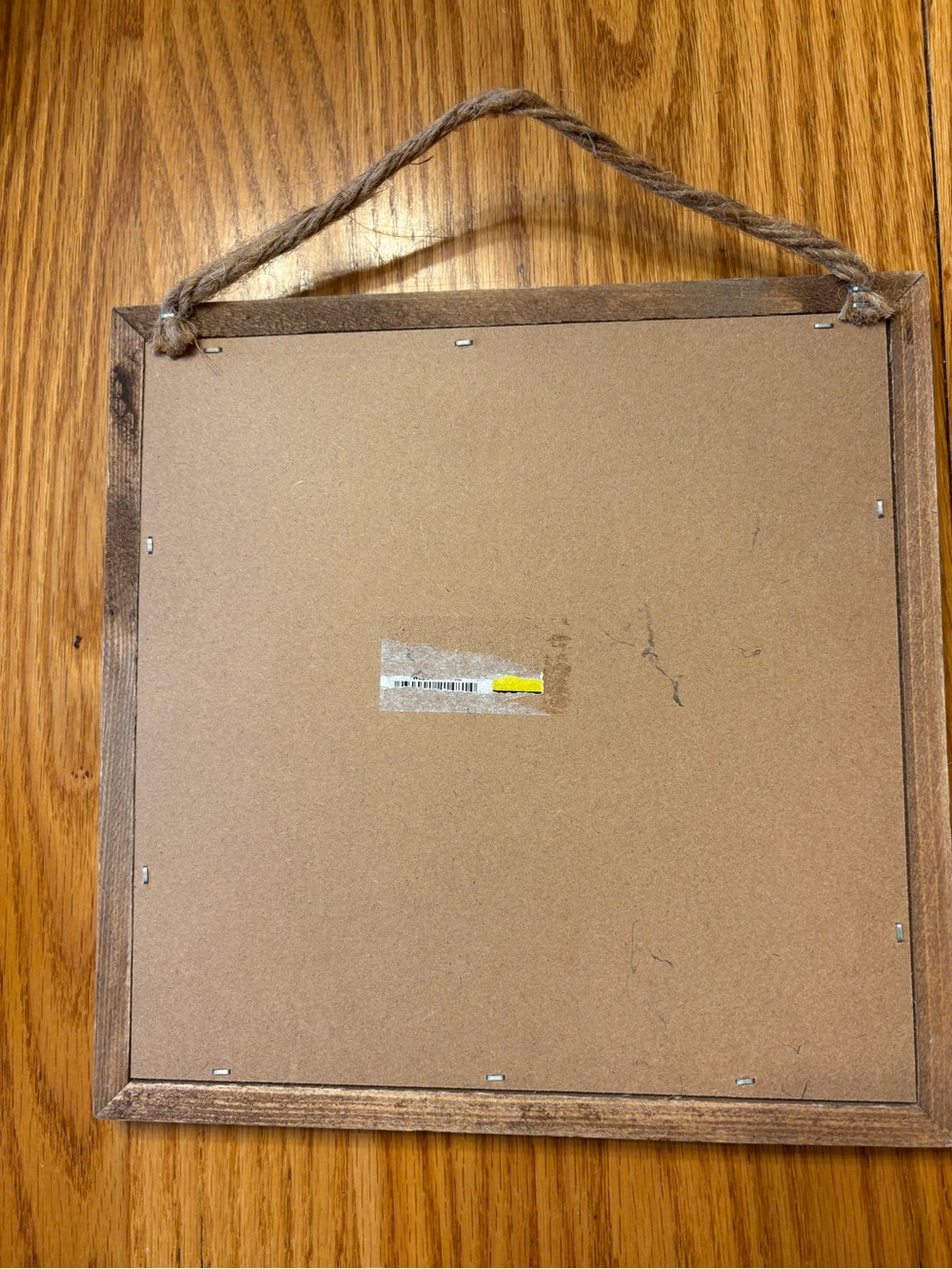 Stay Awhile Framed Wall Sign - Rustic Brown Frame - Picture 2 of 2